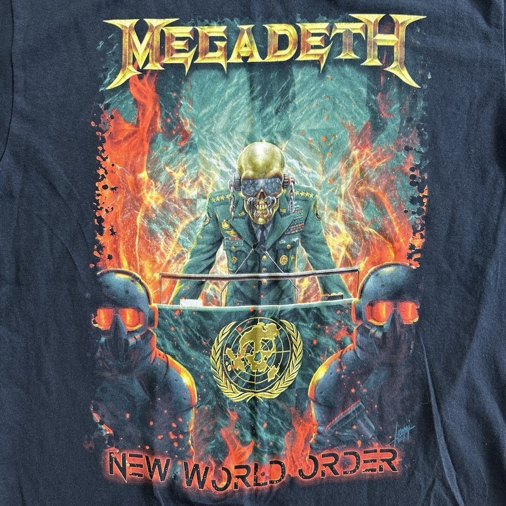 Megadeth Shirt Medium Dystopia‎ Tour 2017 Double Sided Metal Band Concert